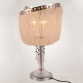 Indoor Beside Living Room Luxury Led Bedside Modern Metal Crystal Table Lamp